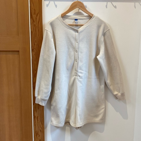 ON Fleece Henley Pajama Romper - Picture 3 of 9